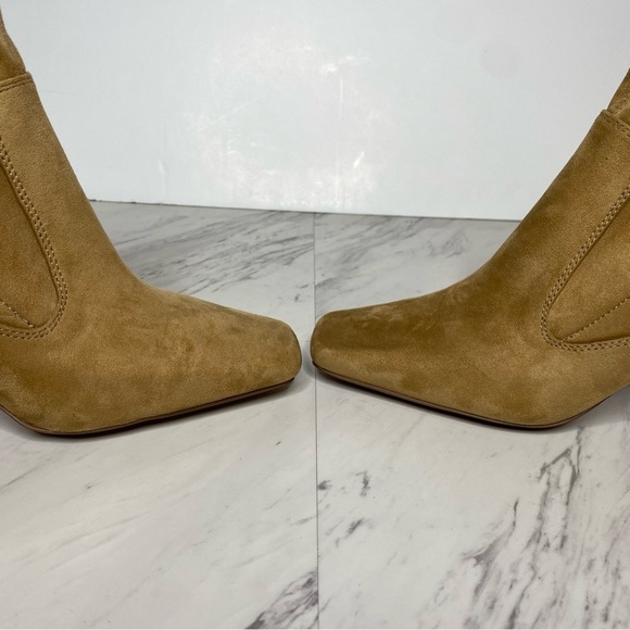 Franco Sarto Pisa Light Brown Square Toe Bootie 9M - Picture 10 of 16